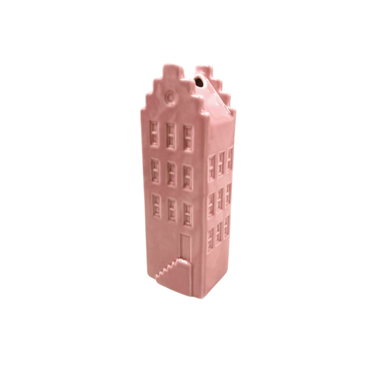 Flower Vase - House Vase - Ceramic - Light Pink-6x5,5x18 cm