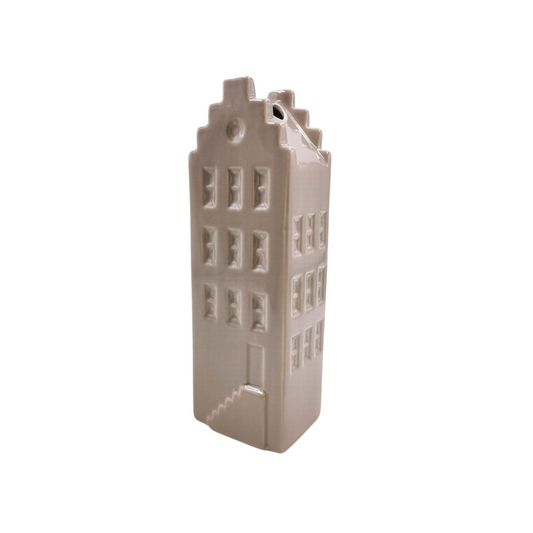 Flower Vase - House Vase - Ceramic - Taupe -5x4,5x14,5 cm