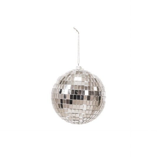Christmas Decoration -  Christmas Hanger - Discoball - Foam - Silver - 8x8x8cm