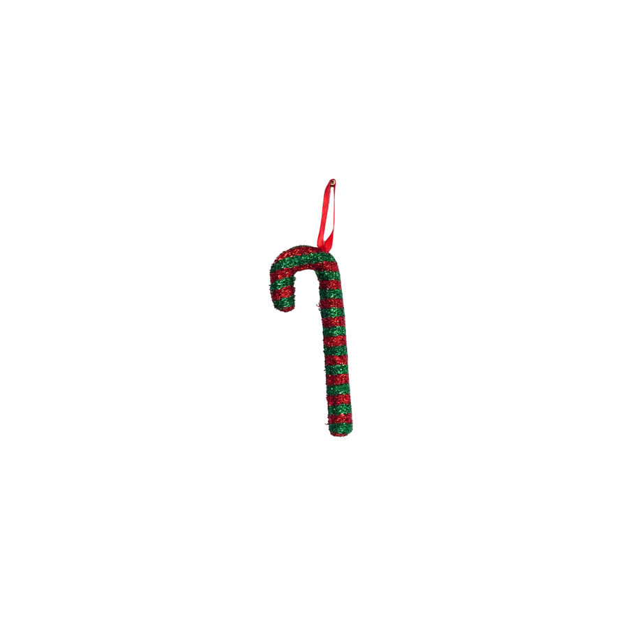 Christmas Decoration - Candy Cane - Foam - Green/Red - 21cm