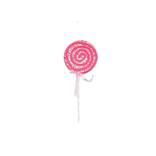 Christmas Decoration - Lolly Pop - Foam - Pink/Yellow - 15x35cm