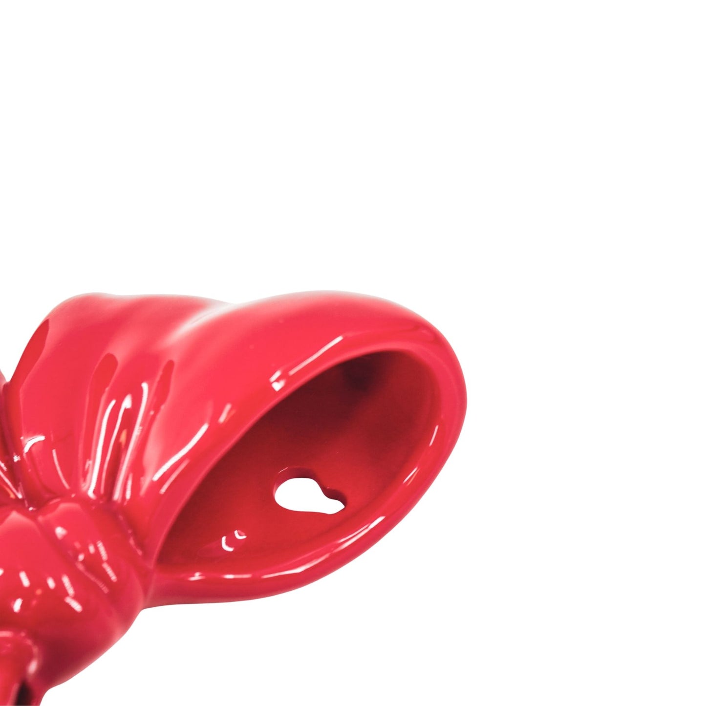 Vase- Wall Vase Bow- Ceramic- Red- 19x18,5x5,5 cm