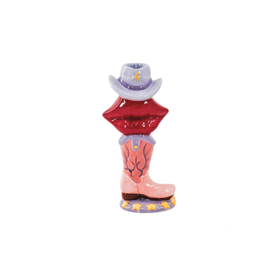 Candle Holder- Boot/ Lip/Hat - Pink/ Red/ Lilac-10x8x20 cm
