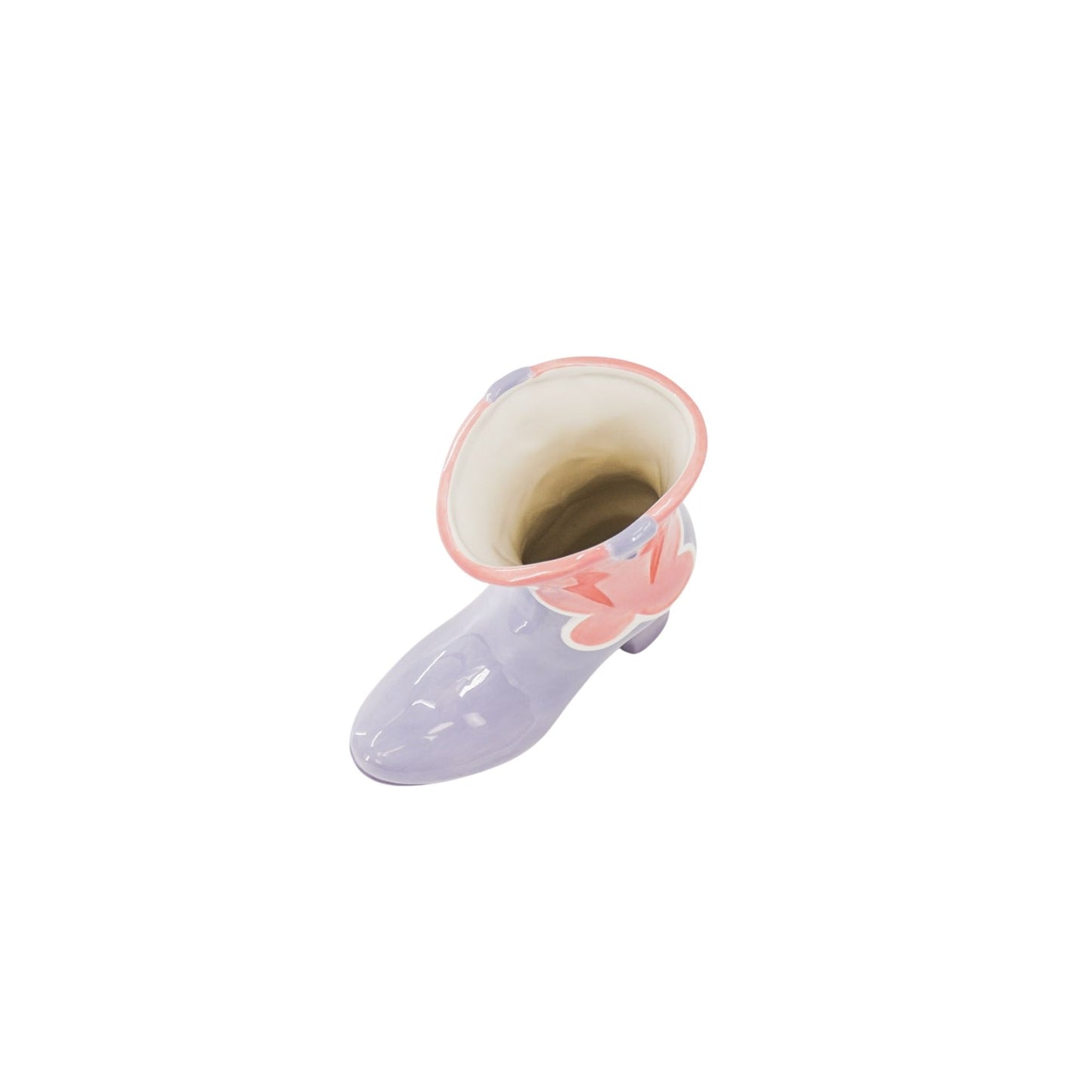 Flower Vase- Boot Vase- Ceramics- Pink/ Lilac-16,5x10.5x26,5cm