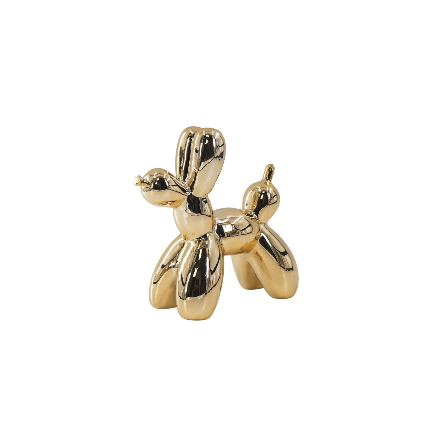 Ornament- Balloon Dog Statue- Ceramic- Gold 20x9x19 cm