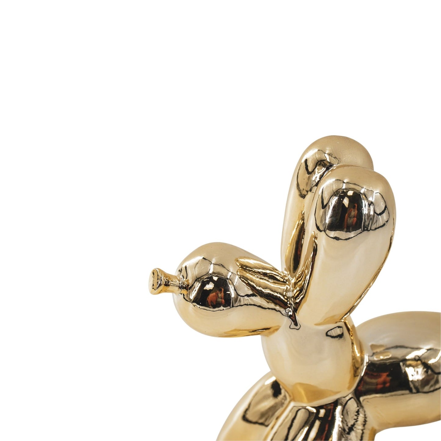 Ornament- Balloon Dog Statue- Ceramic- Gold 20x9x19 cm