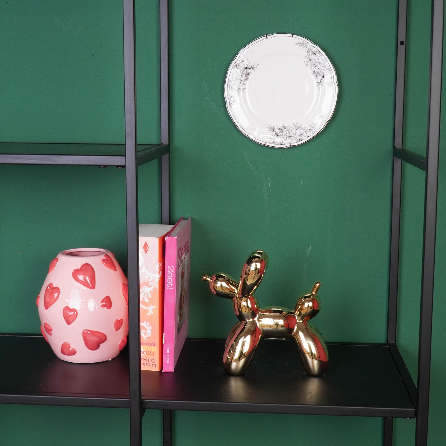 Ornament- Balloon Dog Statue- Ceramic- Gold 20x9x19 cm