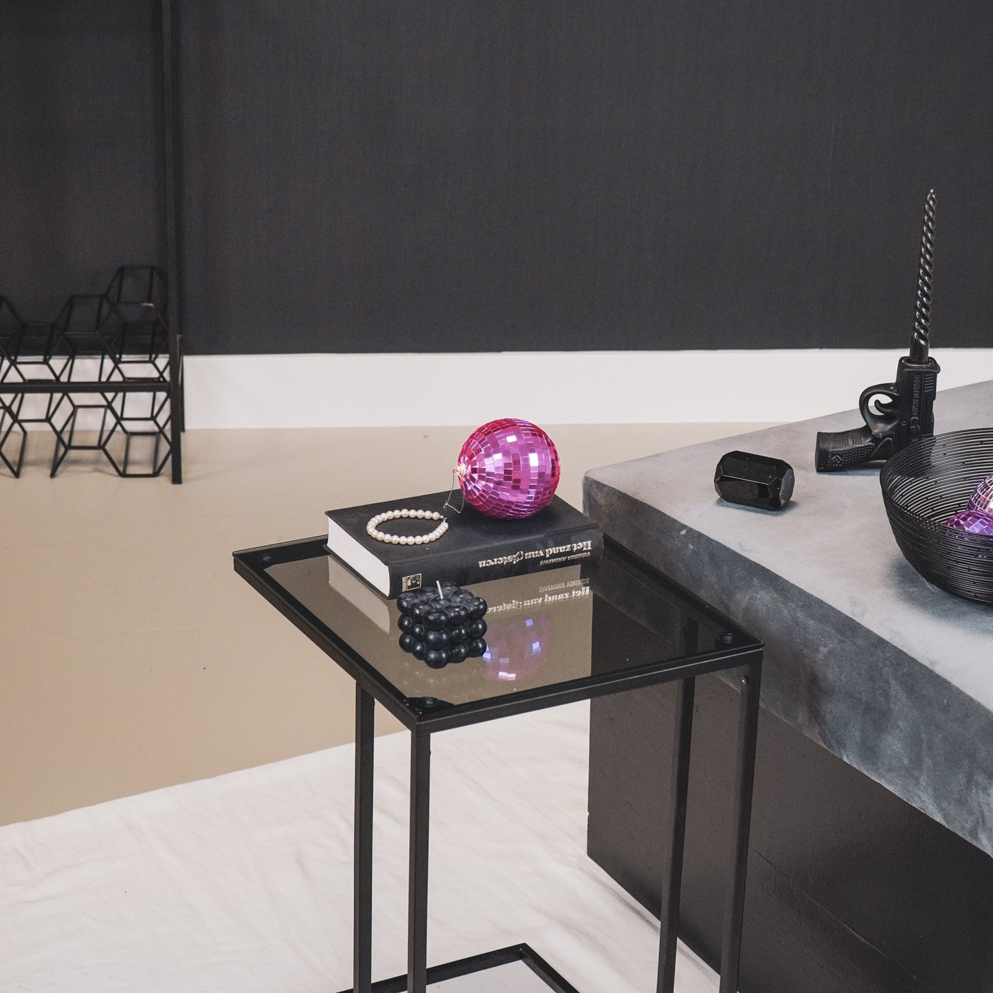 Christmas Decoration -  Christmas Hanger - Discoball - Foam - Pink - 15x15x15cm