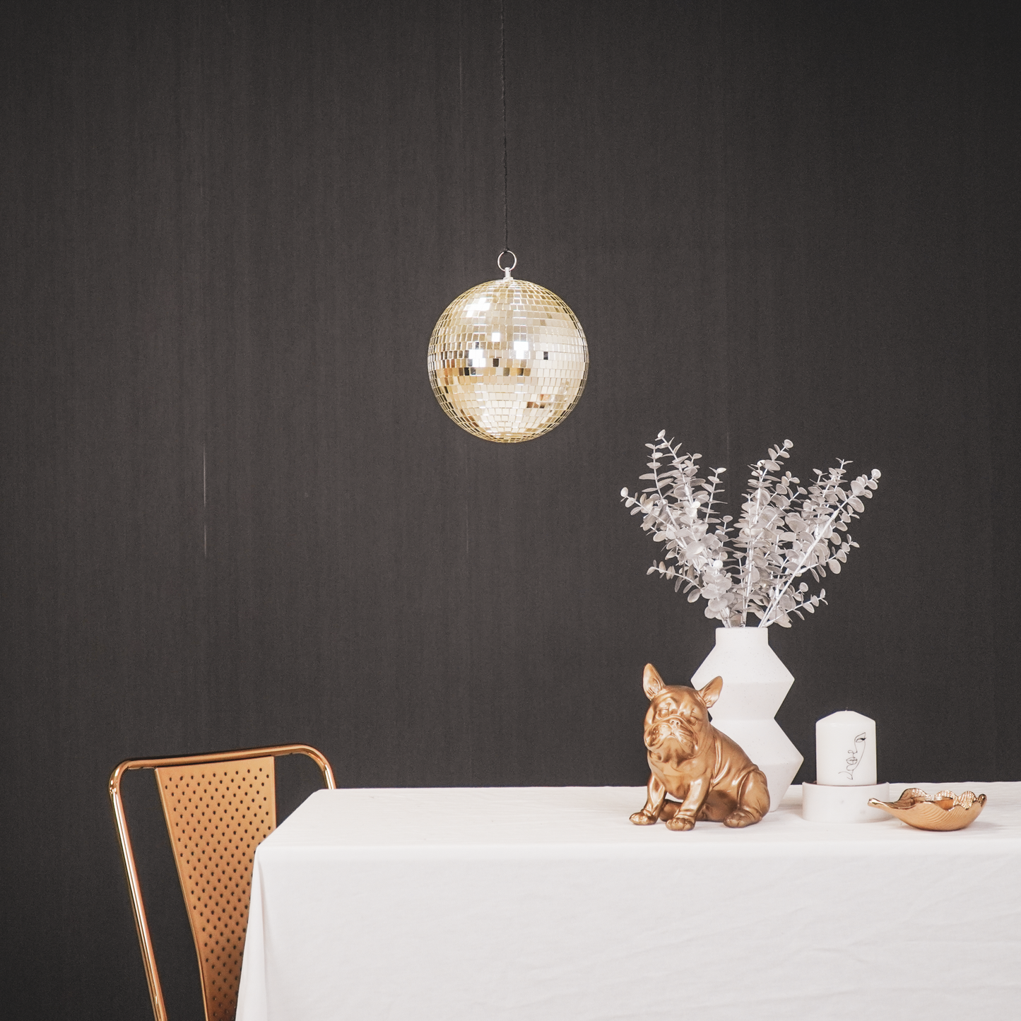 Christmas Decoration -  Christmas Hanger - Discoball - Foam - Gold - 20x20x20cm