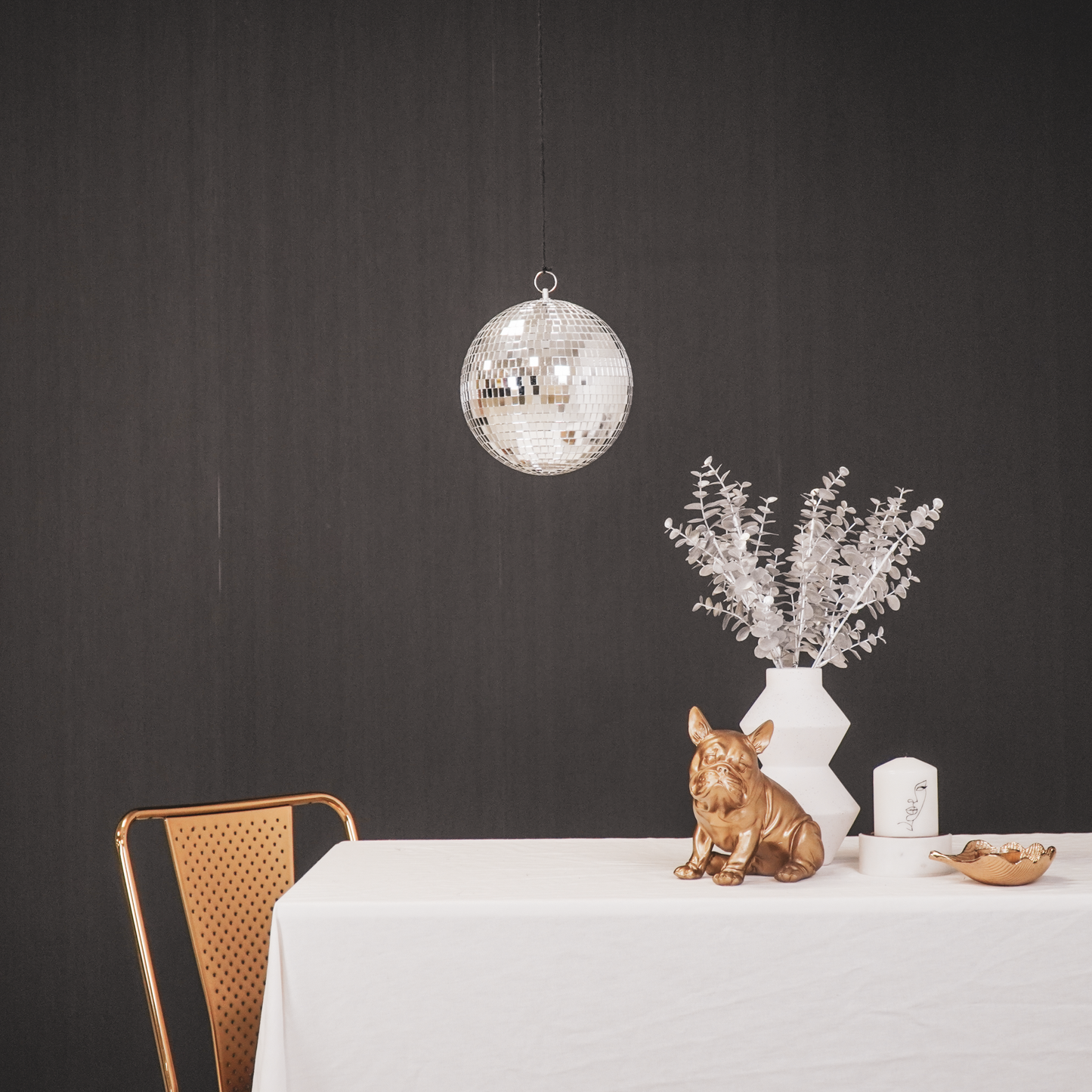 Christmas Decoration -  Christmas Hanger - Discoball - Foam - Silver - 20x20x20cm