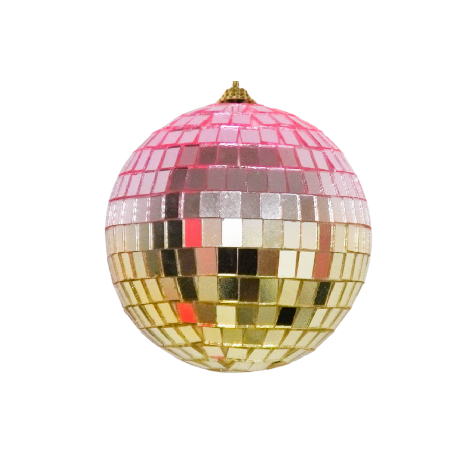 Christmas Decoration -  Christmas Hanger - Discoball - Foam - Pink/Gold - 30x30x30cm