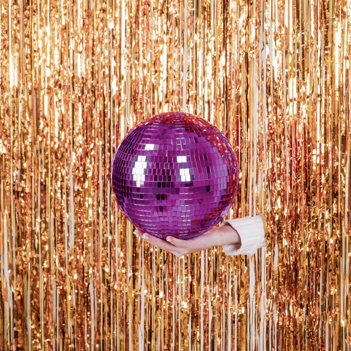 Christmas Decoration -  Christmas Hanger - Discoball - Foam - Pink - 25x25x25cm