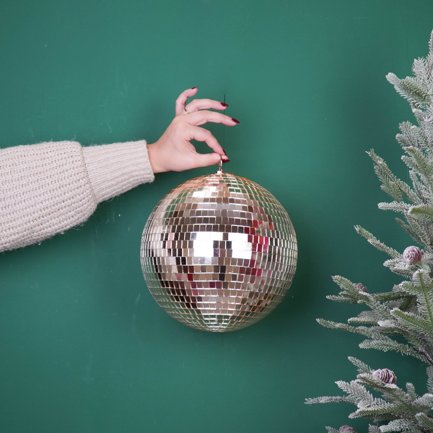 Christmas Decoration -  Christmas Hanger - Discoball - Foam - Gold - 25x25x25cm