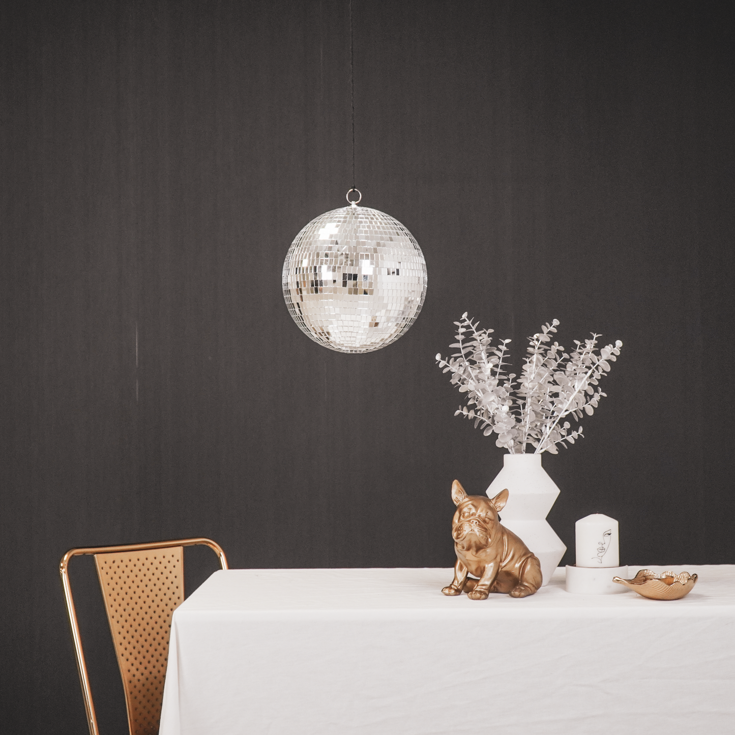 Christmas Decoration -  Christmas Hanger - Discoball - Foam - Silver - 25x25x25cm