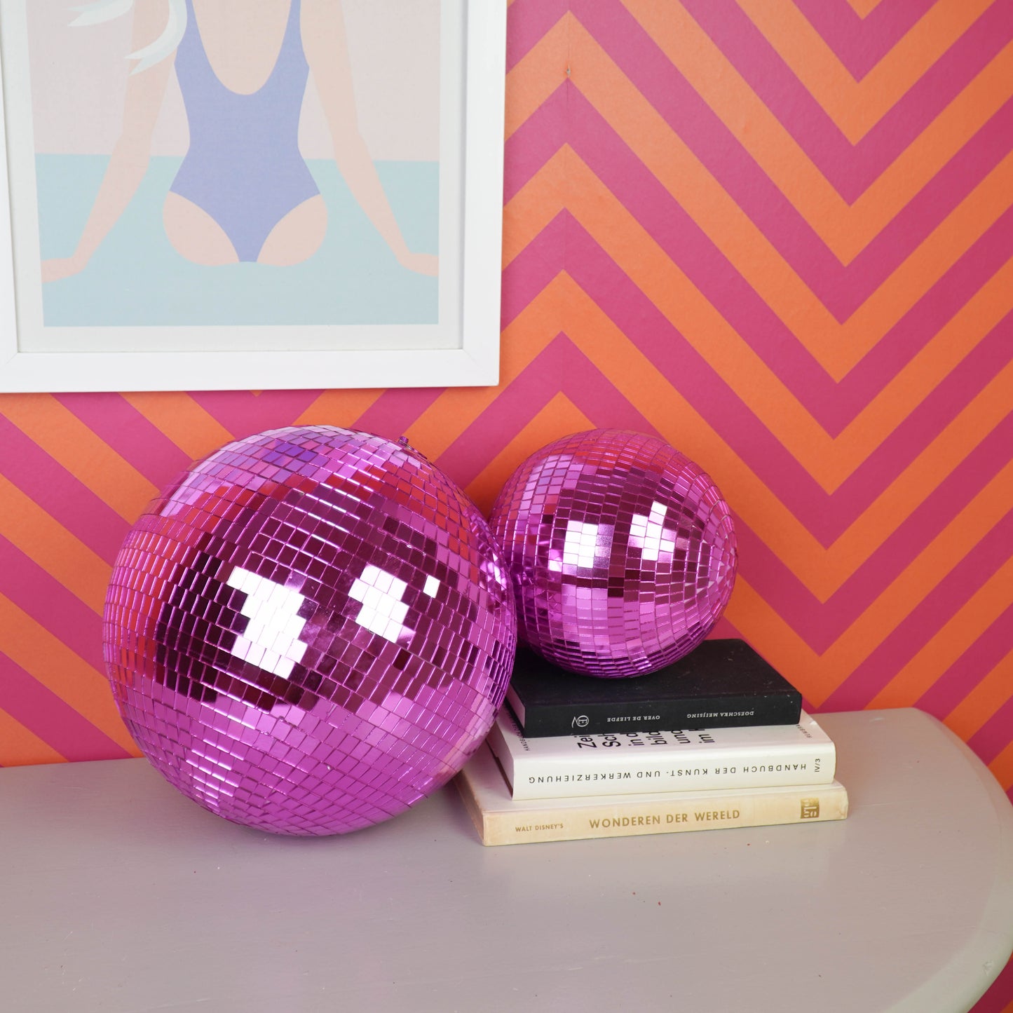 Christmas Decoration -  Christmas Hanger - Discoball - Foam - Pink - 30x30x30cm