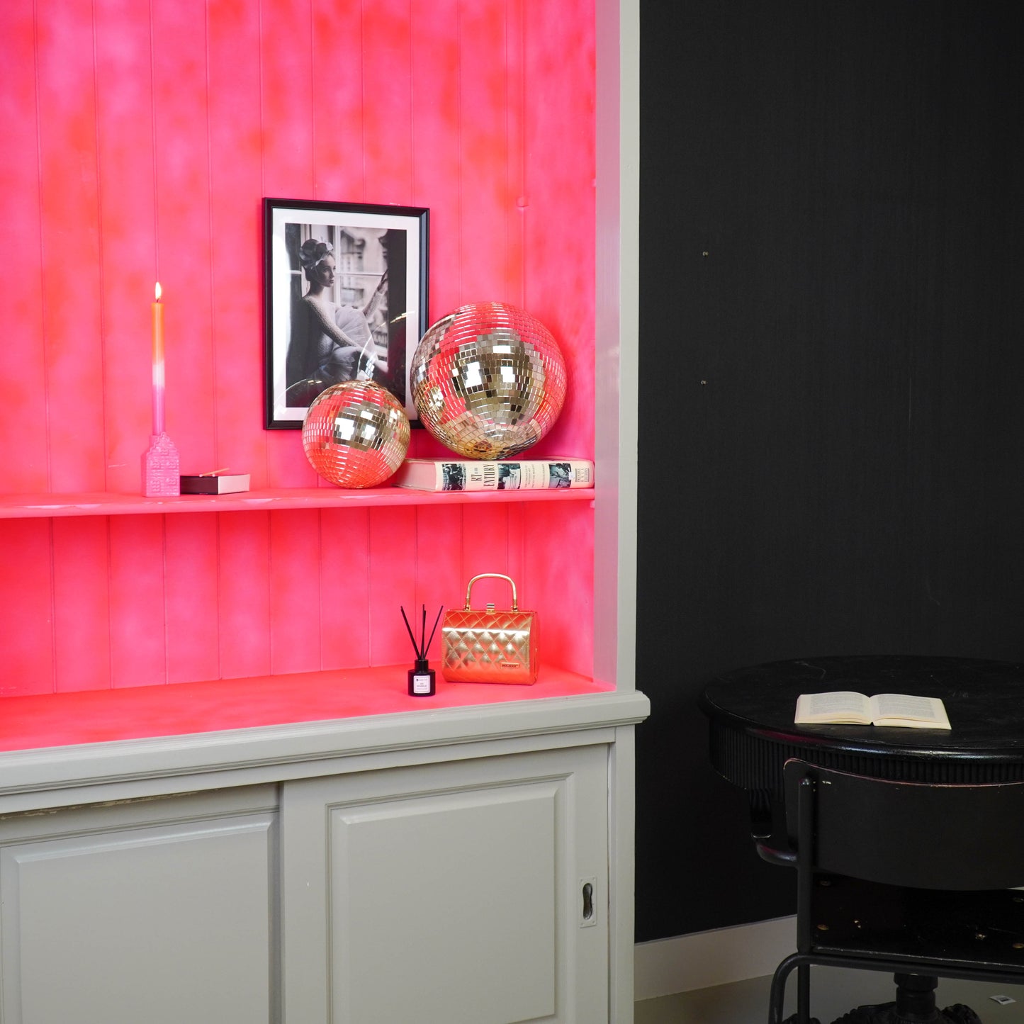 Christmas Decoration -  Christmas Hanger - Discoball - Foam - Gold - 30x30x30cm