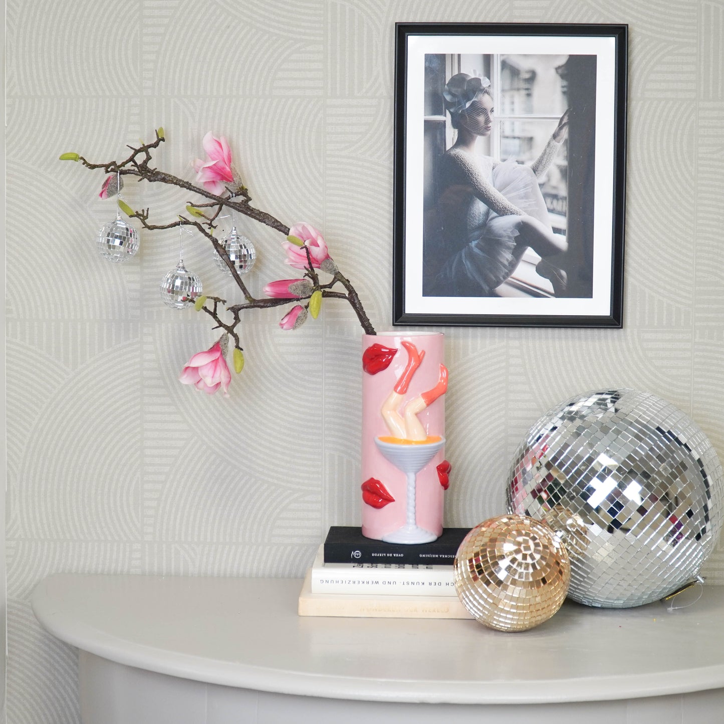 Christmas Decoration -  Christmas Hanger - Discoball - Foam - Set of 6 - Silver - 6x6x6cm