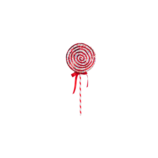 Decoration - Lolly Pop - Foam - Red/White - 25x63cm