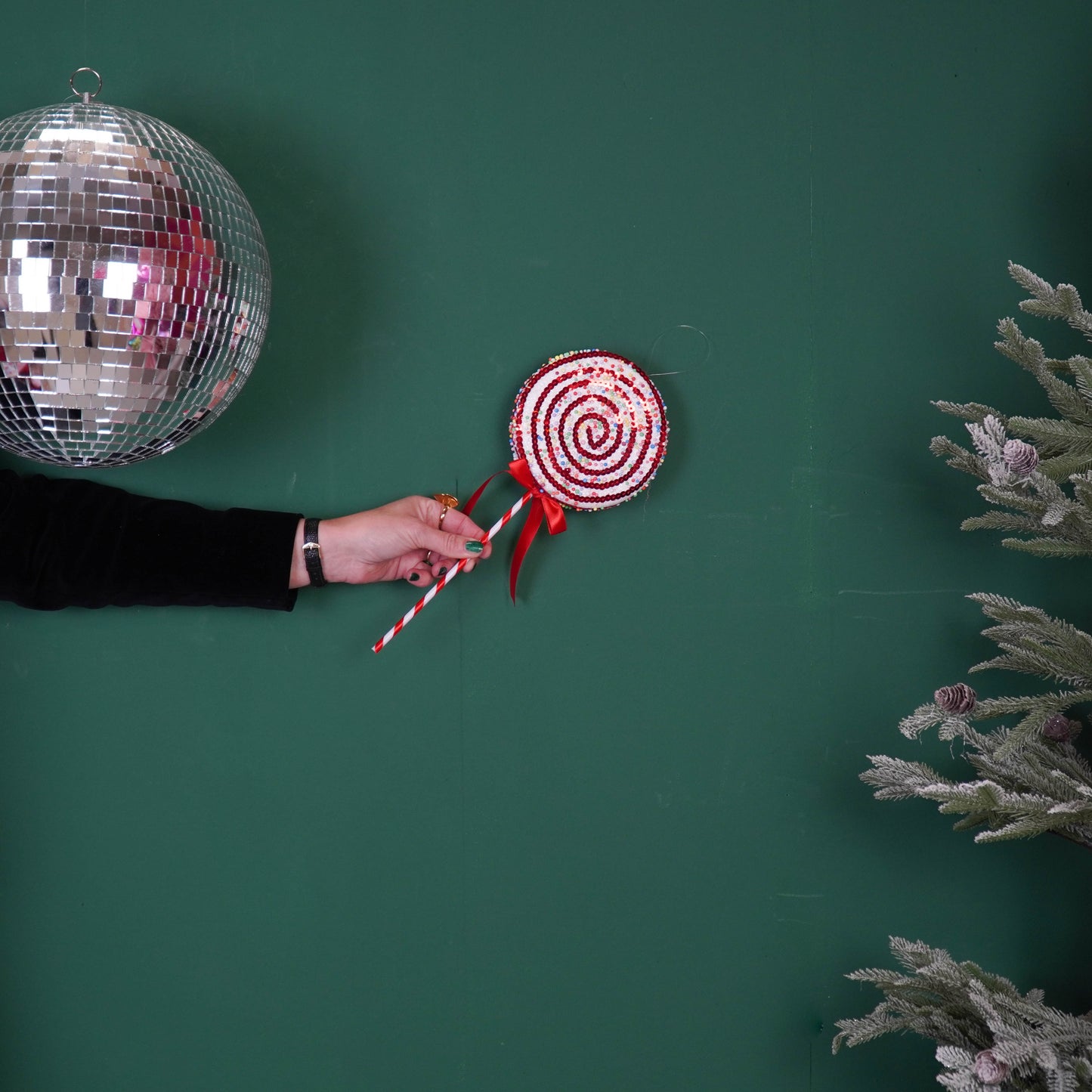 Decoration - Lolly Pop - Foam - Red/White - 25x63cm