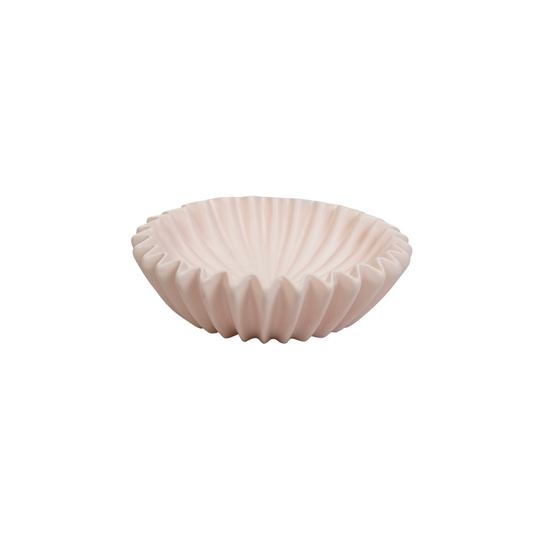 Bowl- Pleated Bowl - Ceramics- Light Pink- 29,5x29,5x9cm