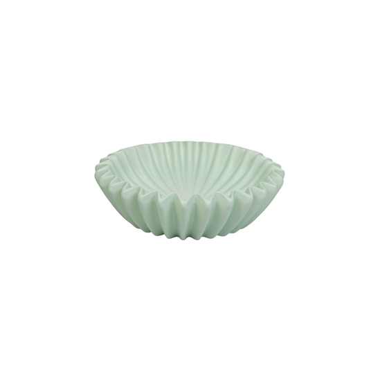 Bowl- Pleated Bowl - Ceramics- Mint- 29,5x29,5x9cm