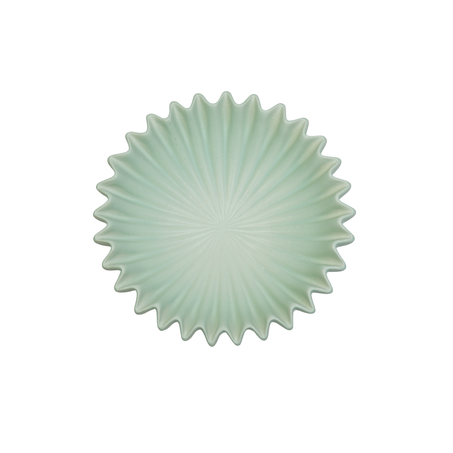 Bowl- Pleated Bowl - Ceramics- Mint- 29,5x29,5x9cm