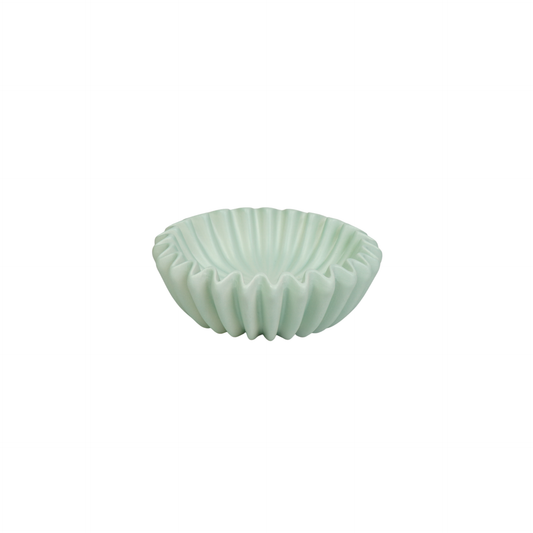 Bowl- Pleated Bowl - Ceramics- Mint- 20x20x7 cm