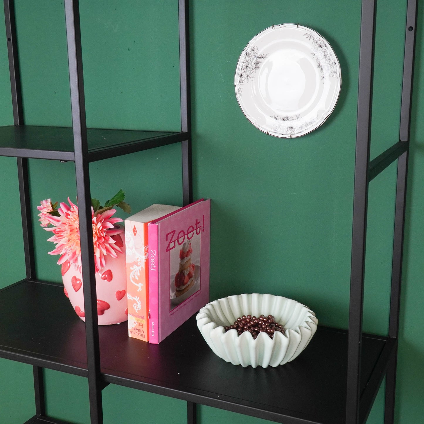 Bowl- Pleated Bowl - Ceramics- Mint- 20x20x7 cm