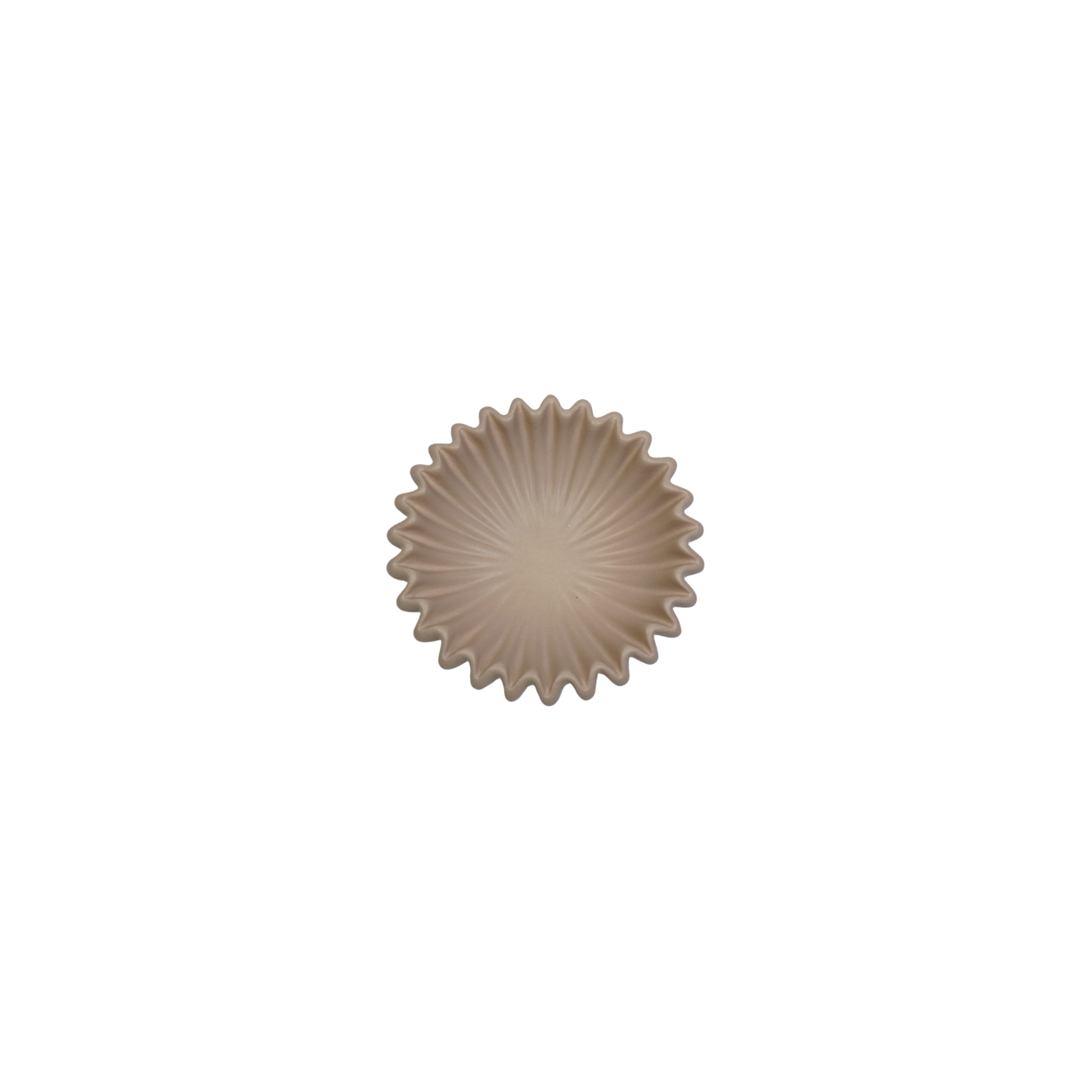 Bowl- Pleated Bowl - Ceramics- Taupe- 15x15x4,5 cm