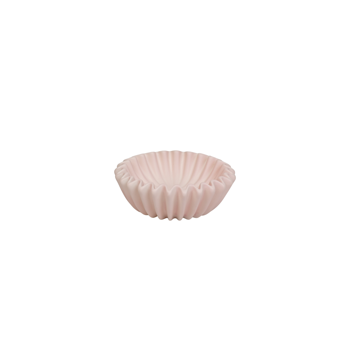 Bowl- Pleated Bowl - Ceramics- Light Pink- 15x15x4,5 cm