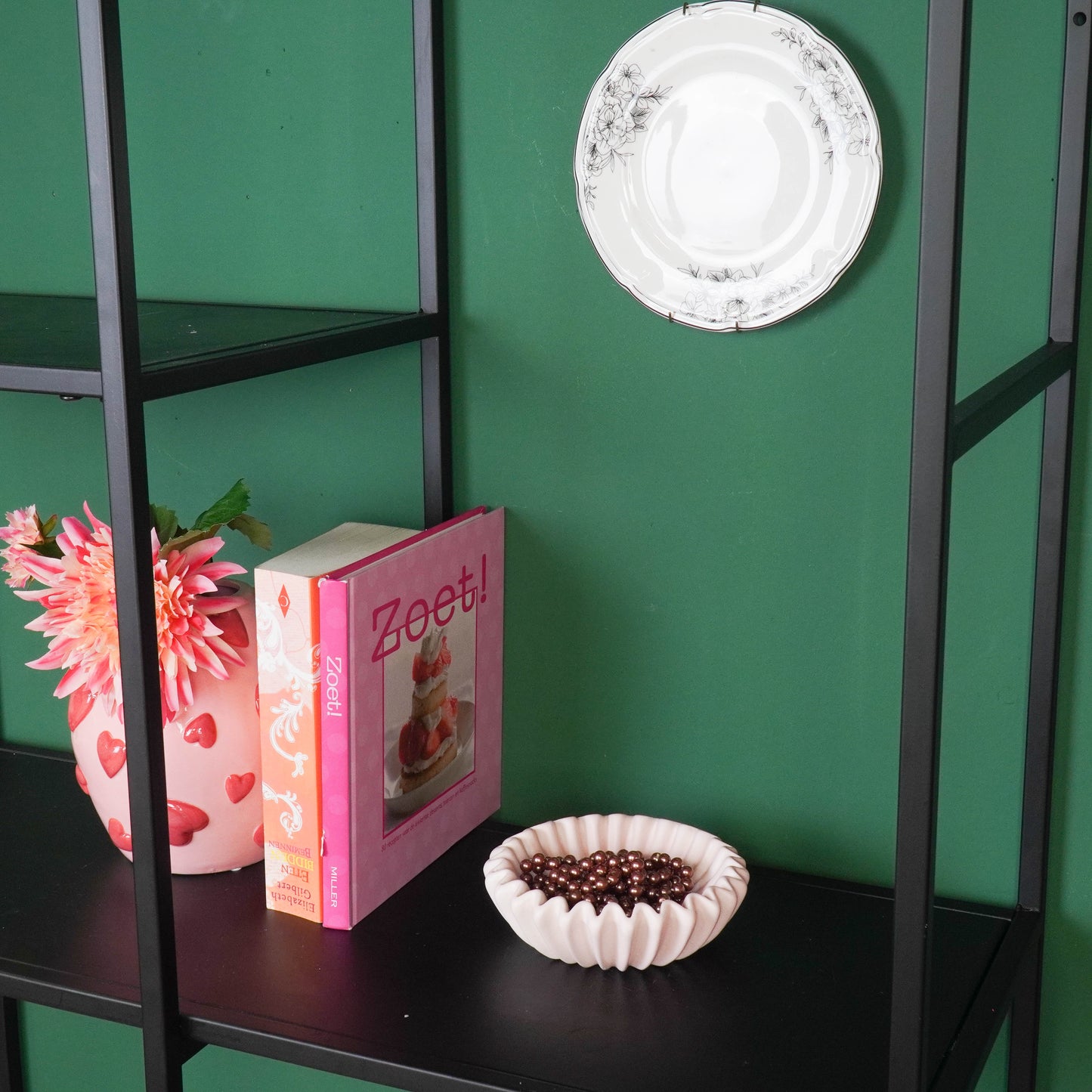 Bowl- Pleated Bowl - Ceramics- Light Pink- 15x15x4,5 cm
