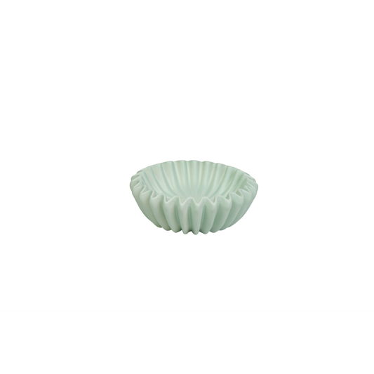 Bowl- Pleated Bowl - Ceramics- Mint- 15x15x4,5 cm