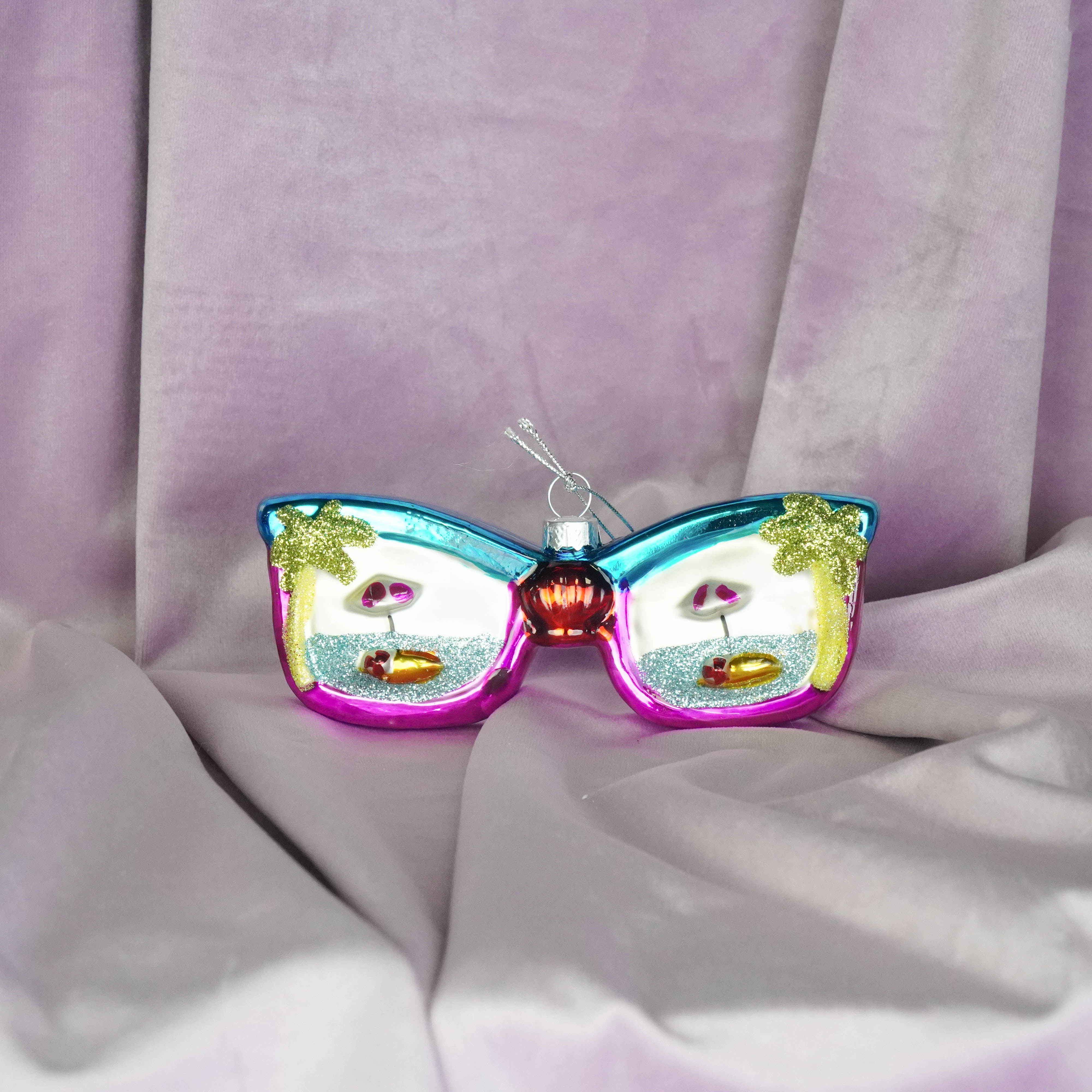 Xmas Hanger - Disco Sunglasses  - Multi Color - 13,5x2x4cm