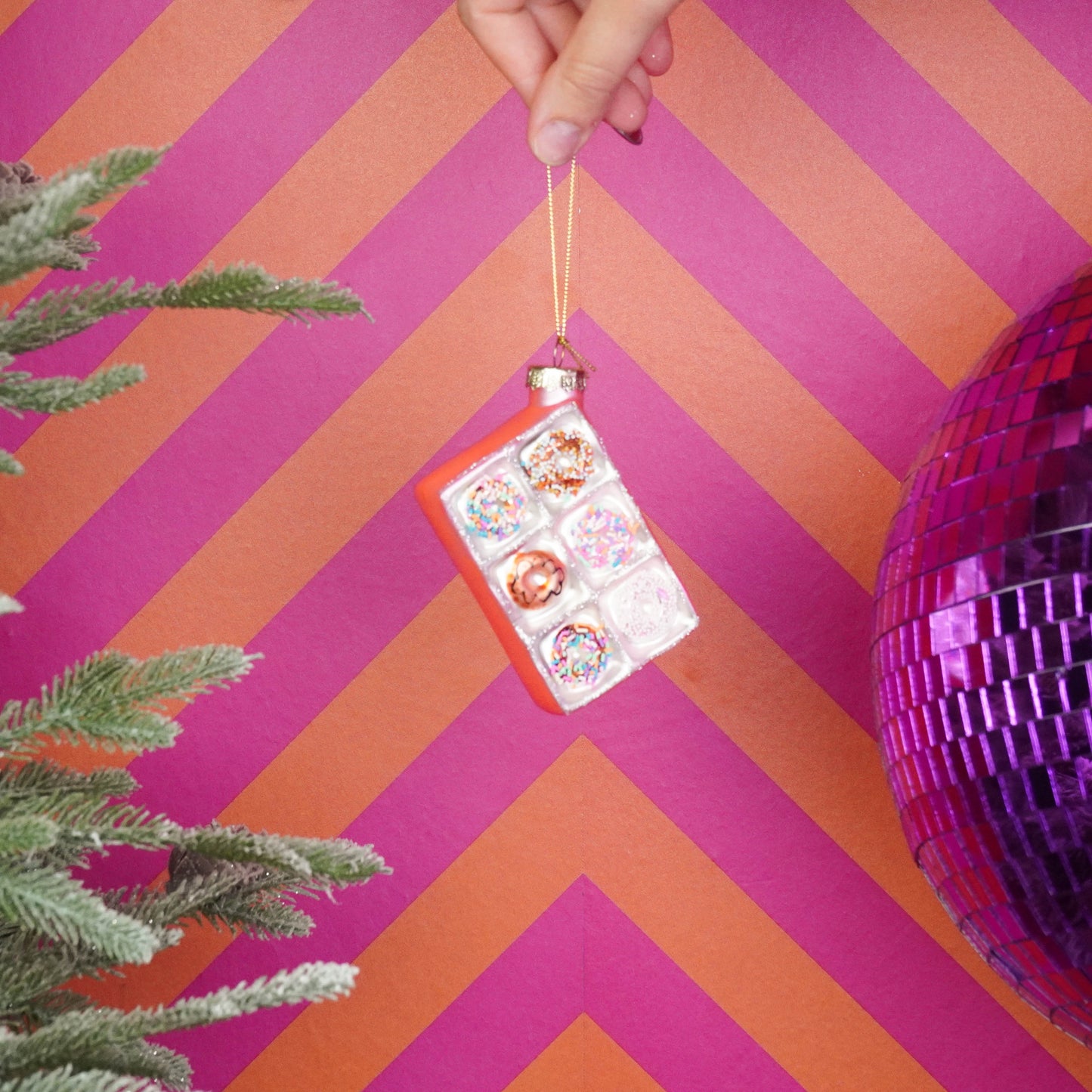 Xmas Hanger - Donut Package  - Multi Color - 6x3x9cm