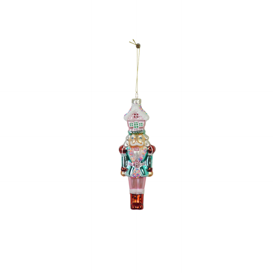 Xmas Hanger - Nutcracker - White/ Pink - 5,5x4x17,5cm