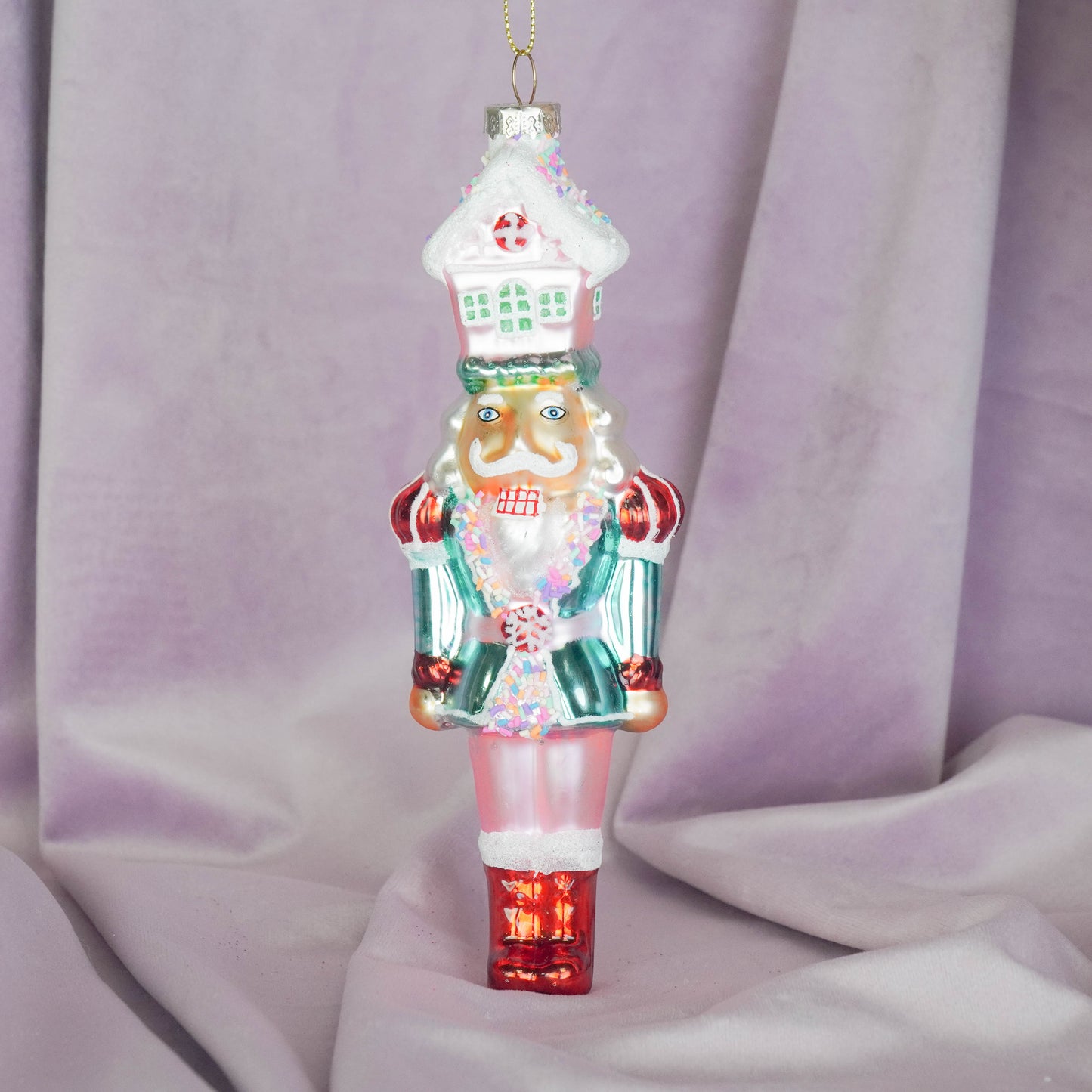 Xmas Hanger - Nutcracker - White/ Pink - 5,5x4x17,5cm