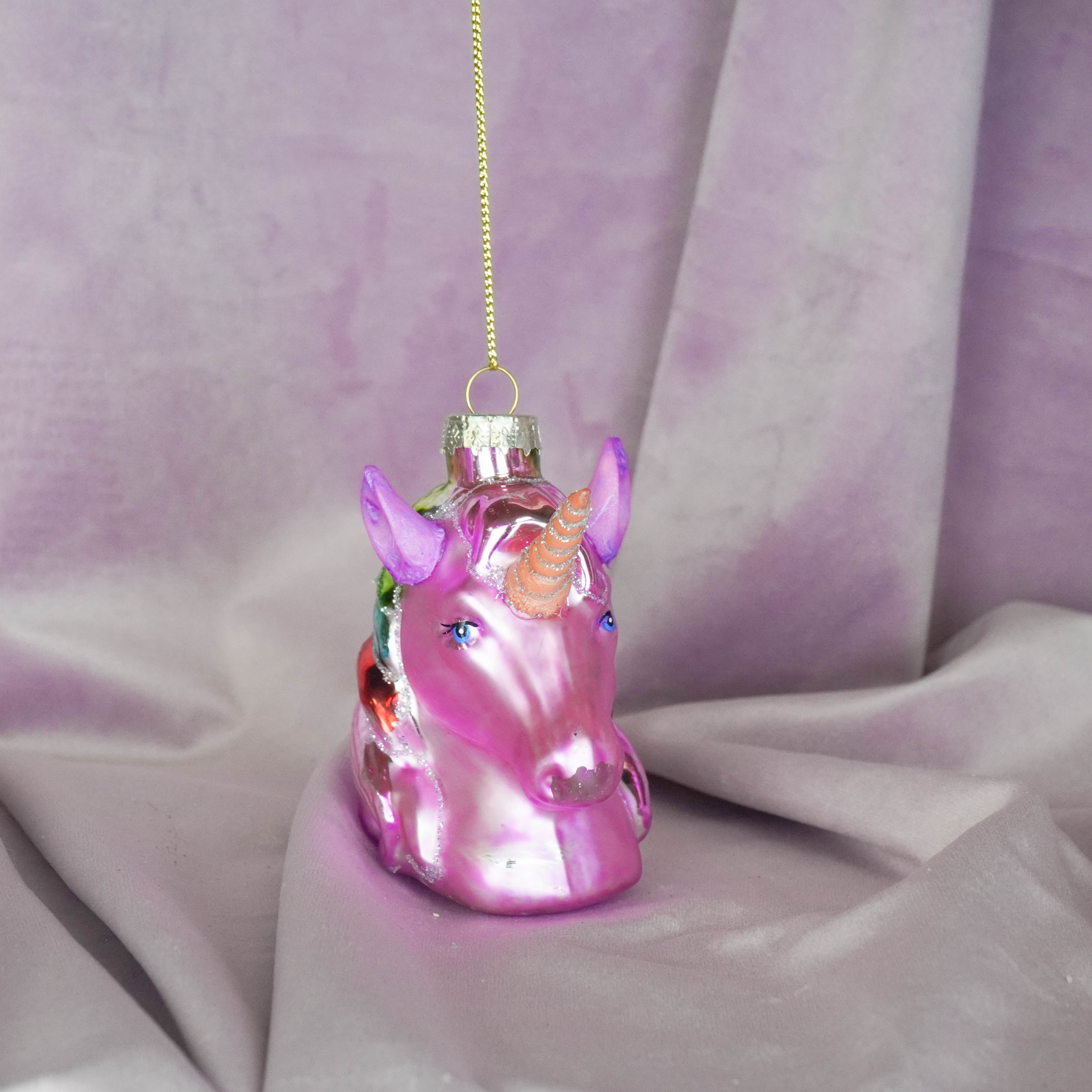 Xmas Hanger - Pink Unicorn  - 5x8x8,5cm