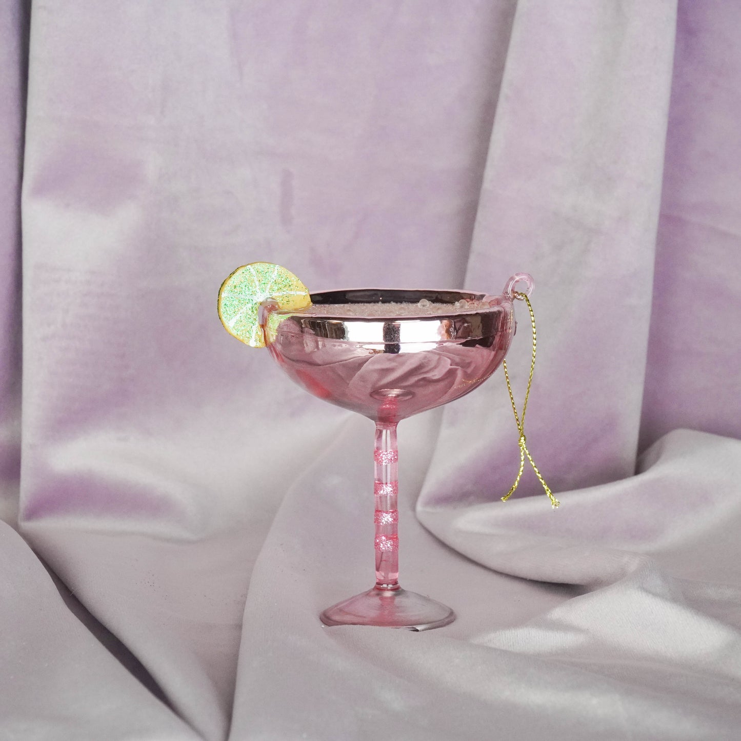 Xmas Hanger - Cocktail Lime- Pink - 7x8,5x10cm