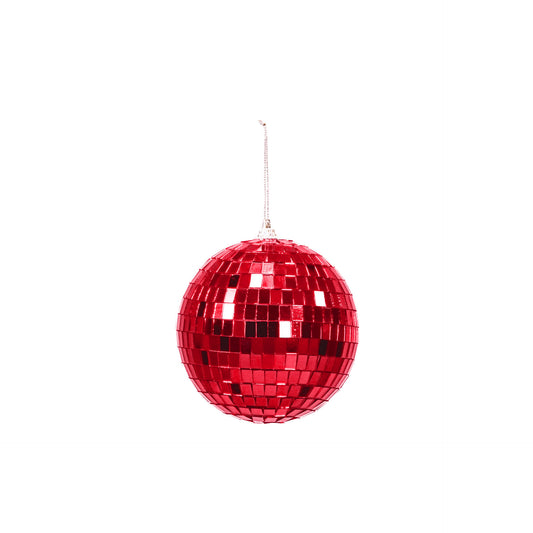 Christmas Decoration -  Christmas Hanger - Discoball - Foam - Red - 8x8x8cm