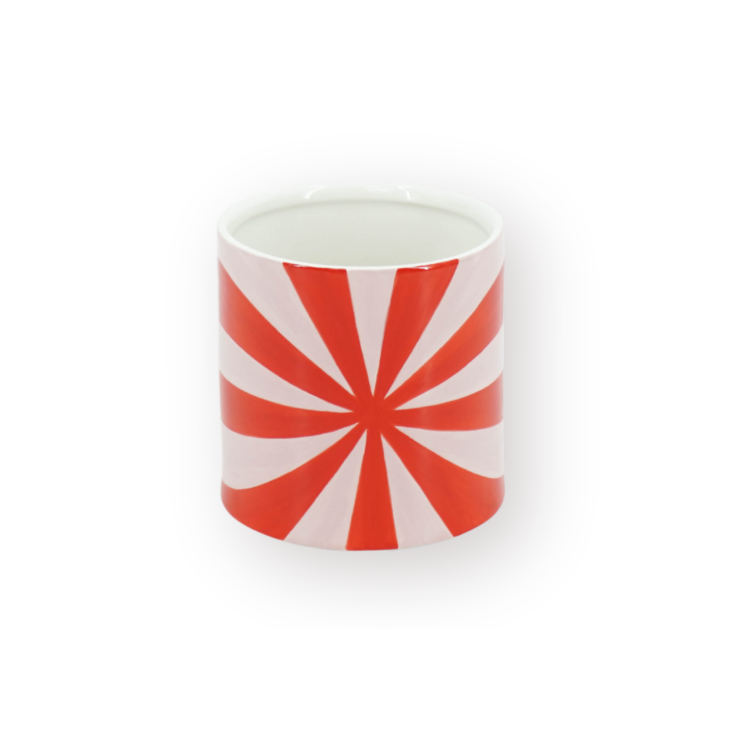 Pot - Flowerpot - Swirl - Red/Pink - 12.5x12.5x13cm