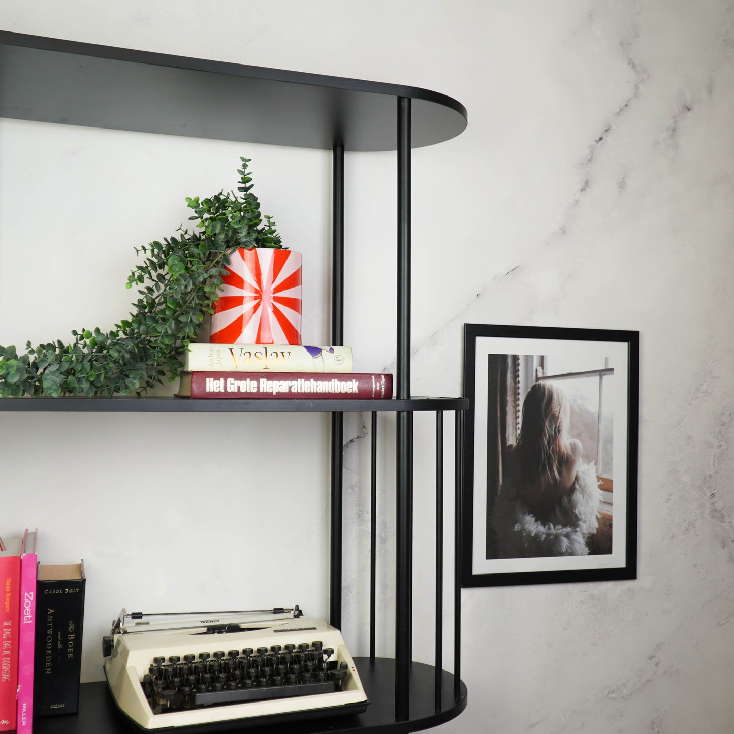 Pot - Flowerpot - Swirl - Red/Pink - 12.5x12.5x13cm