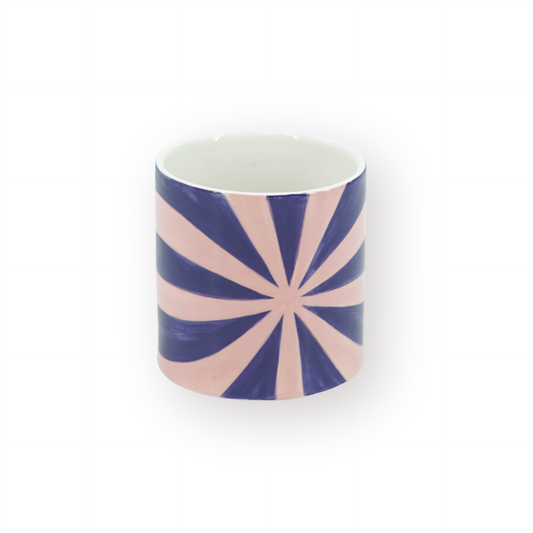 Pot - Flowerpot - Swirl - Blue/Pink - 12.5x12.5x13cm
