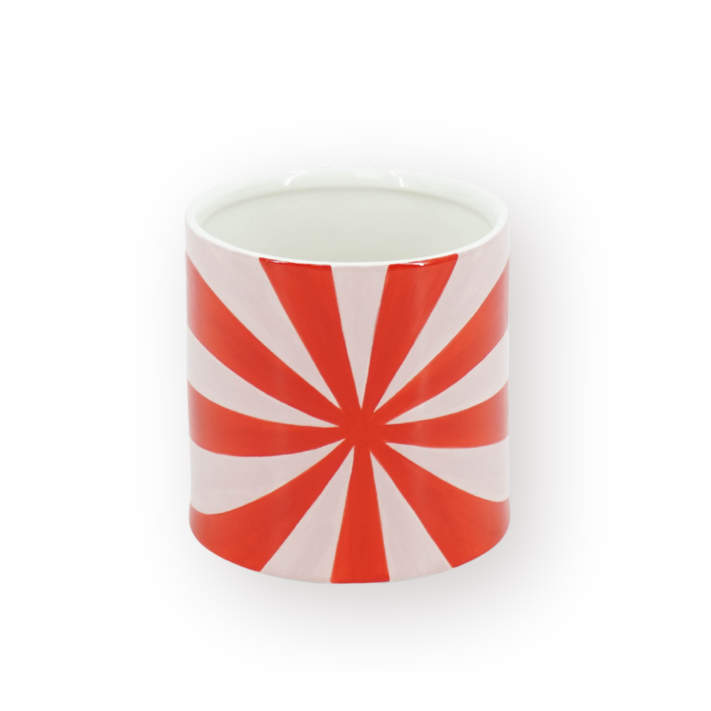 Pot - Flowerpot - Swirl - Red/Pink - 15.5x15.5x16cm