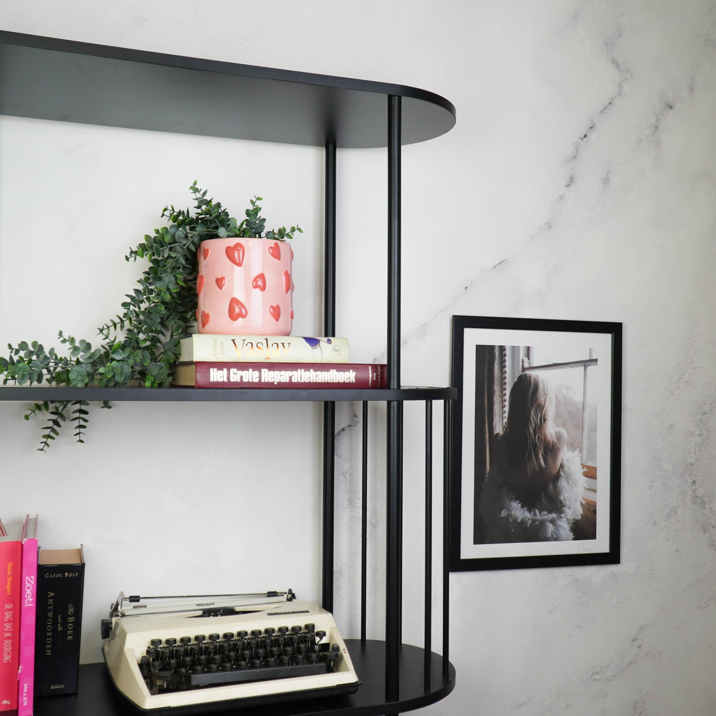 Pot - Flowerpot - Hearts - Pink/Red - 12.5x12.5x13cm