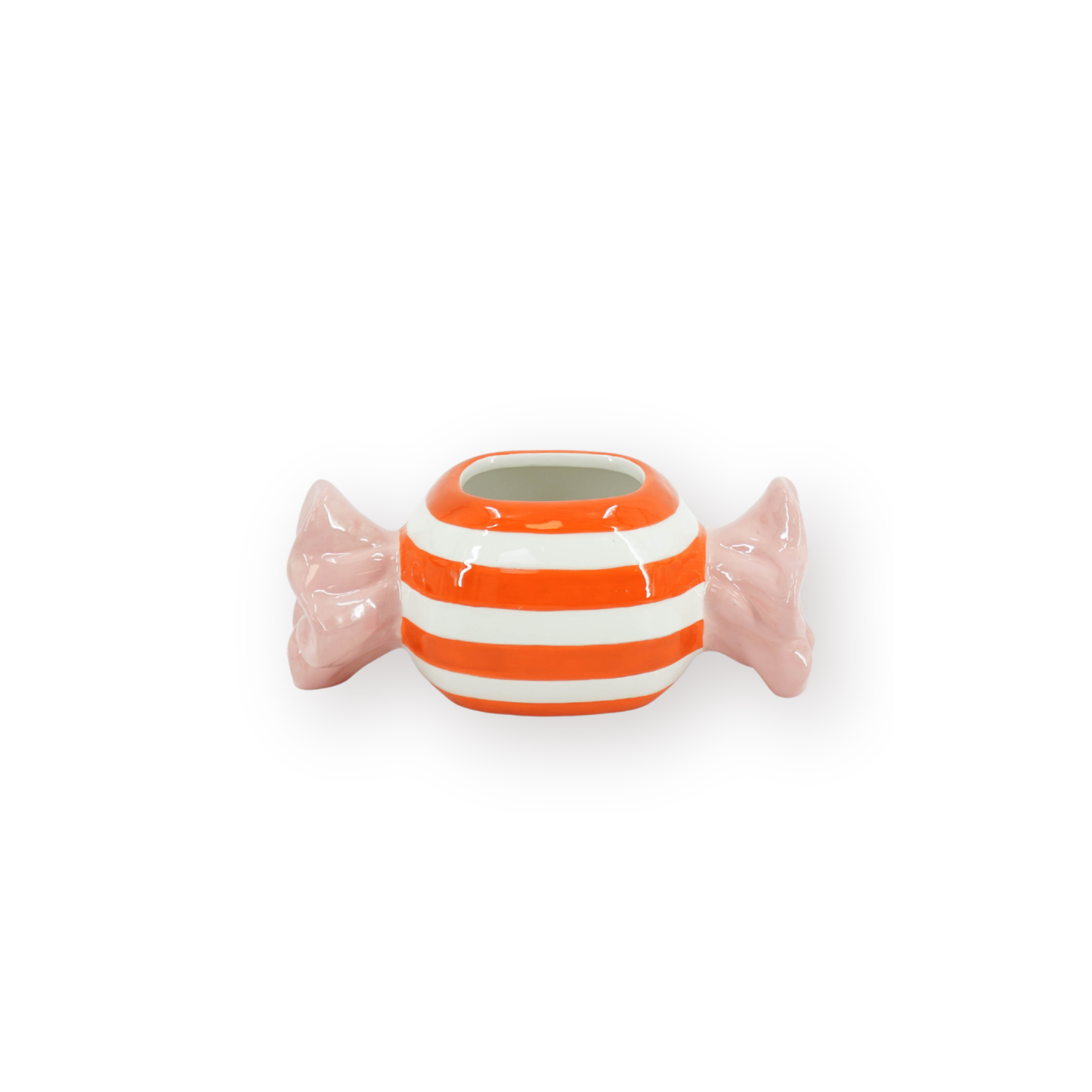 Pot - Flowerpot - Toffee Candy - Orange/Pink -12.5x6x6cm