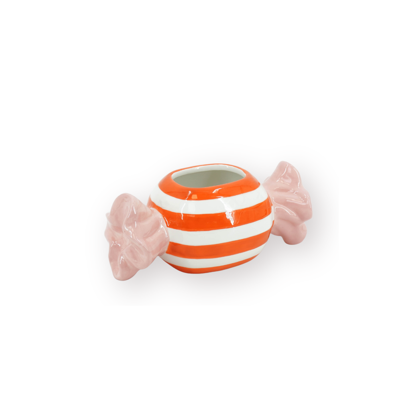 Pot - Flowerpot - Toffee Candy - Orange/Pink -12.5x6x6cm