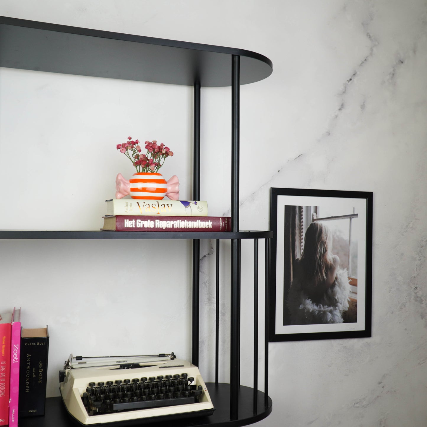 Pot - Flowerpot - Toffee Candy - Orange/Pink -12.5x6x6cm