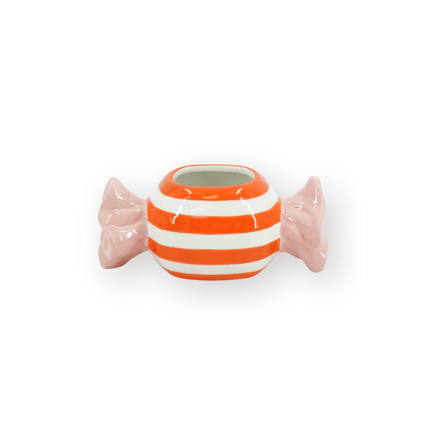 Pot - Flowerpot - Toffee Candy - Orange/Pink - 17x8x8cm