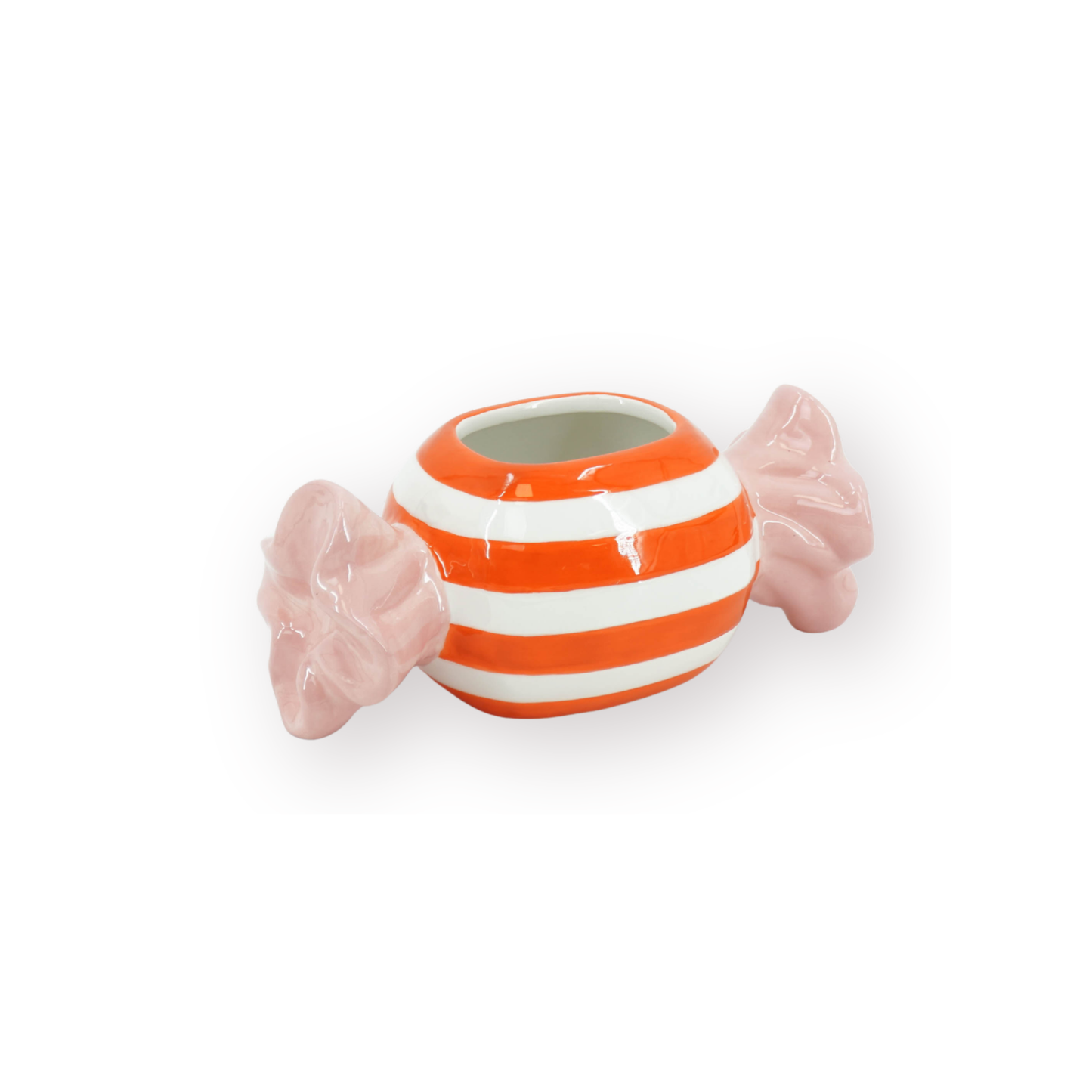 Pot - Flowerpot - Toffee Candy - Orange/Pink - 17x8x8cm