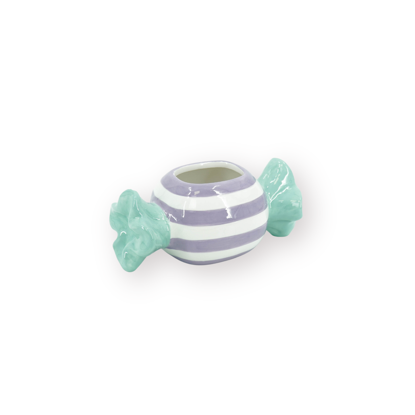 Pot - Flowerpot - Toffee Candy - Mint/Lilac -12.5x6x6cm